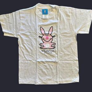 Y2K The Happy Bunny Tee White Pink Medium